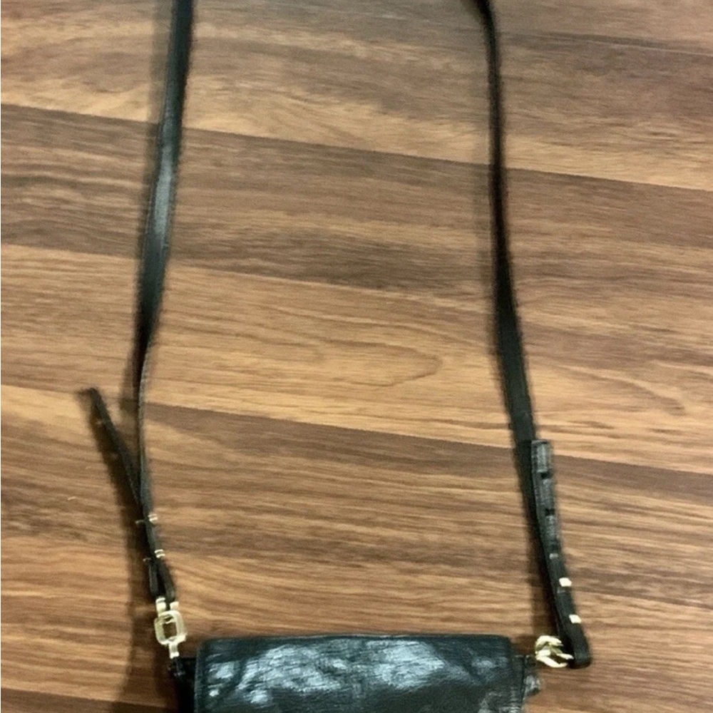 J. Crew Black Leather Crossbody Bag